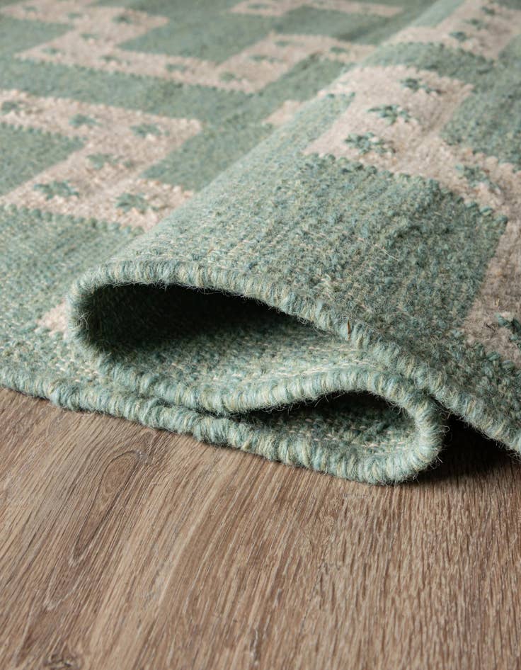 Detail image of 2' 7 x 12'  Hand Woven Kilim Wool Runner Rug