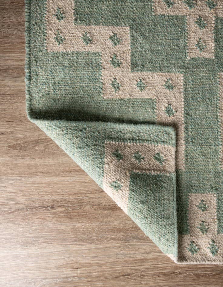 Detail image of 2' 7 x 12' Hand Woven Kilim Wool Runner Rug