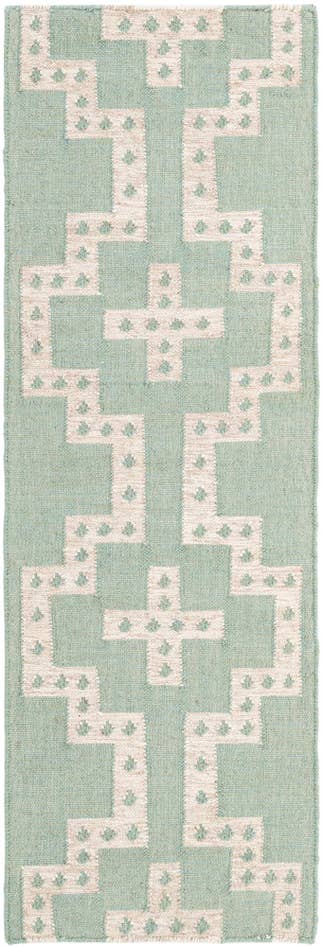 Detail image of 2' x 6' 1 Hand Woven Kilim Wool Runner Rug