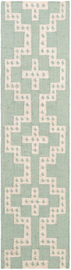 Detail image of 2' x 8' Hand Woven Kilim Wool Runner Rug
