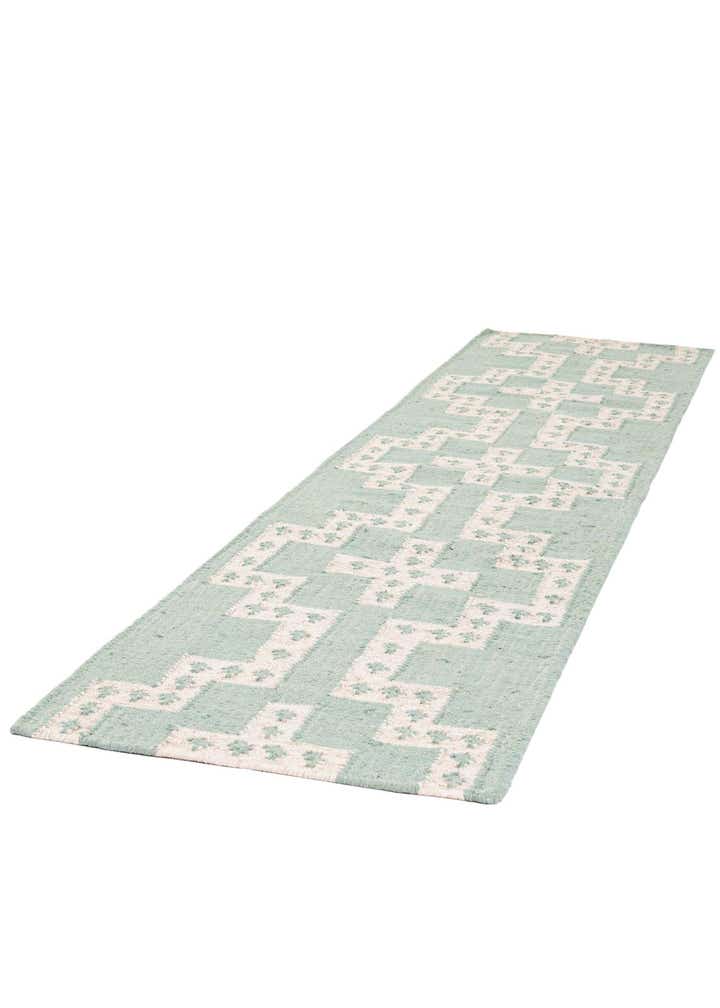 2' x 8' Hand Woven Kilim Wool Runner Rug