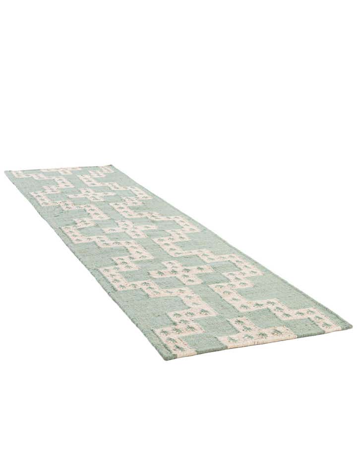 2' x 8' Hand Woven Kilim Wool Runner Rug
