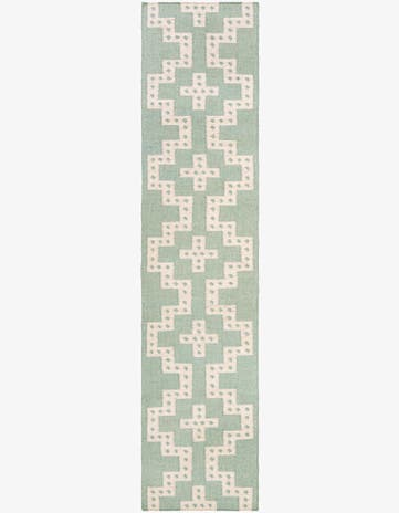 2' 7 x 12' Hand Woven Kilim Wool Runner Rug