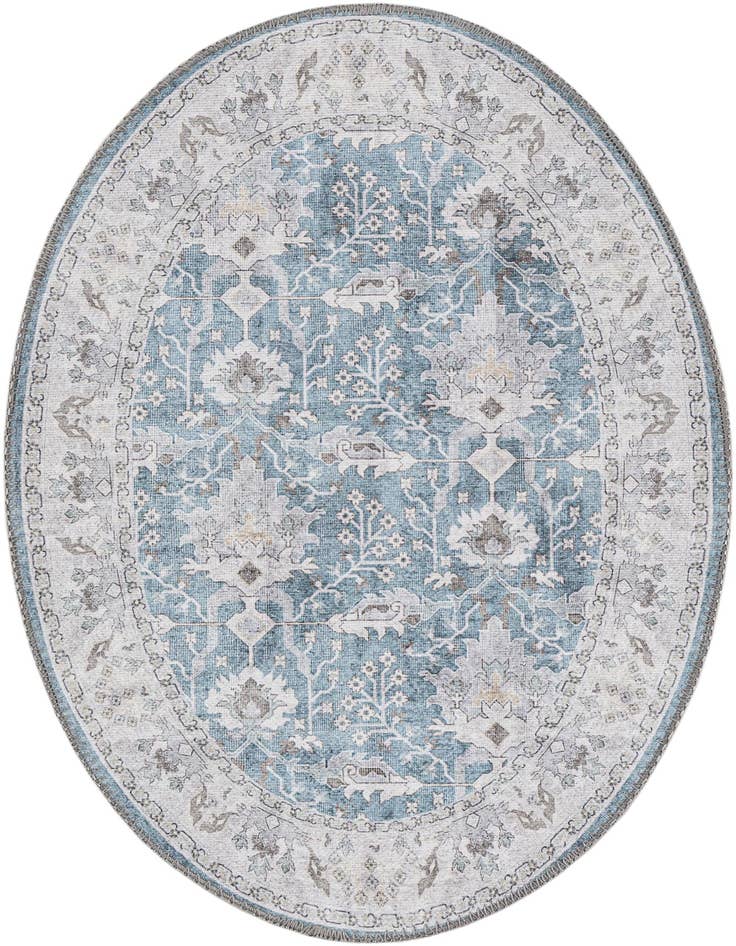 Detail image of 2' x 3' 1 Washable Timeless Oval Rug