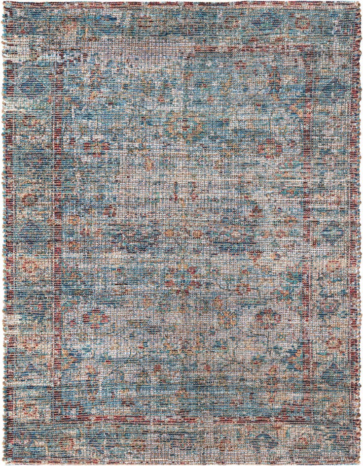 Detail image of 4' 1 x 6' 1 Hand Woven Chenille Jute Rug
