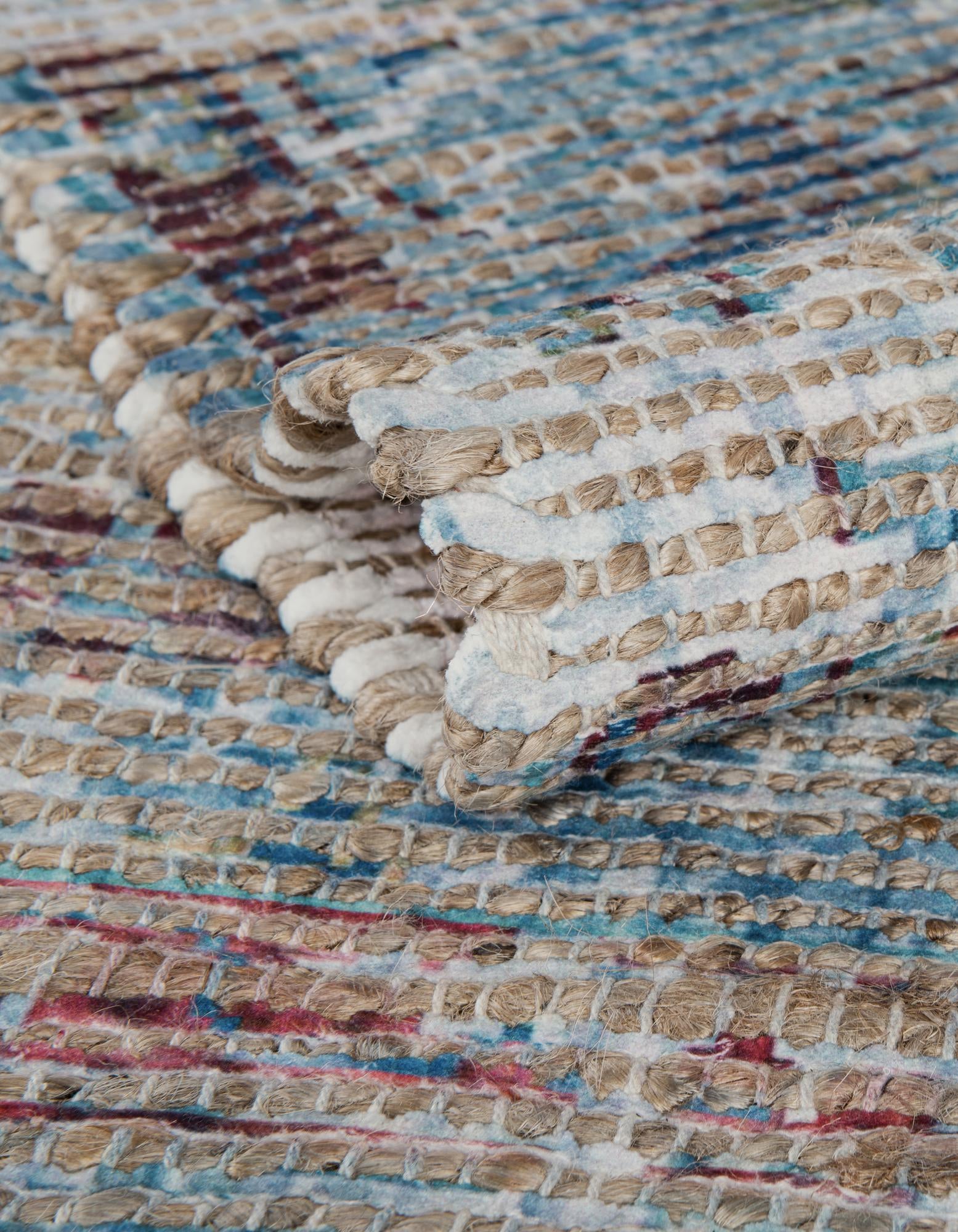 2' x 3' 1 Hand Woven Chenille Jute Rug