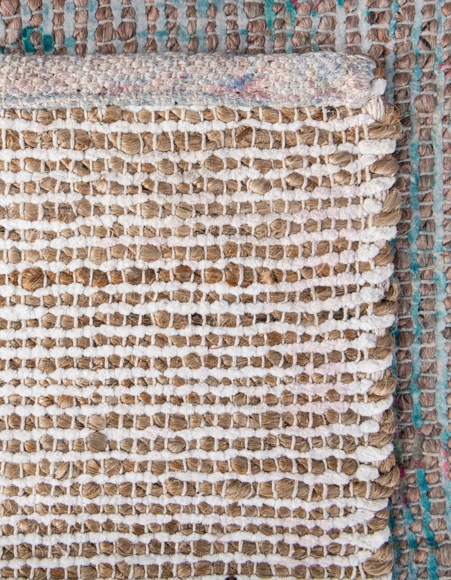 2' x 3' 1 Hand Woven Chenille Jute Rug