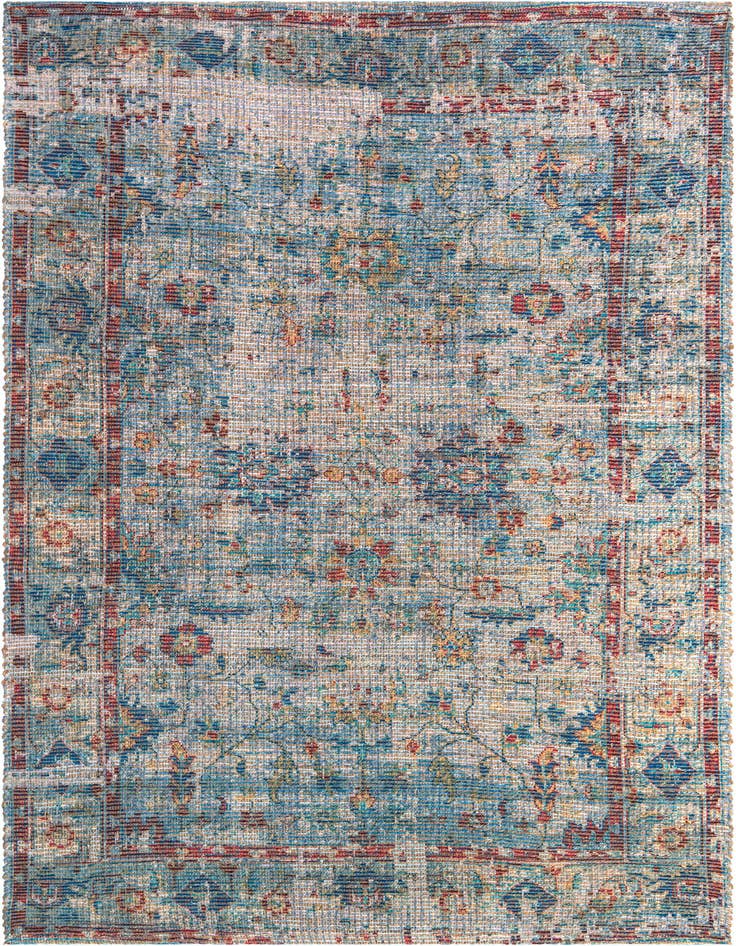 Detail image of 6' 1 x 9' Hand Woven Chenille Jute Rug
