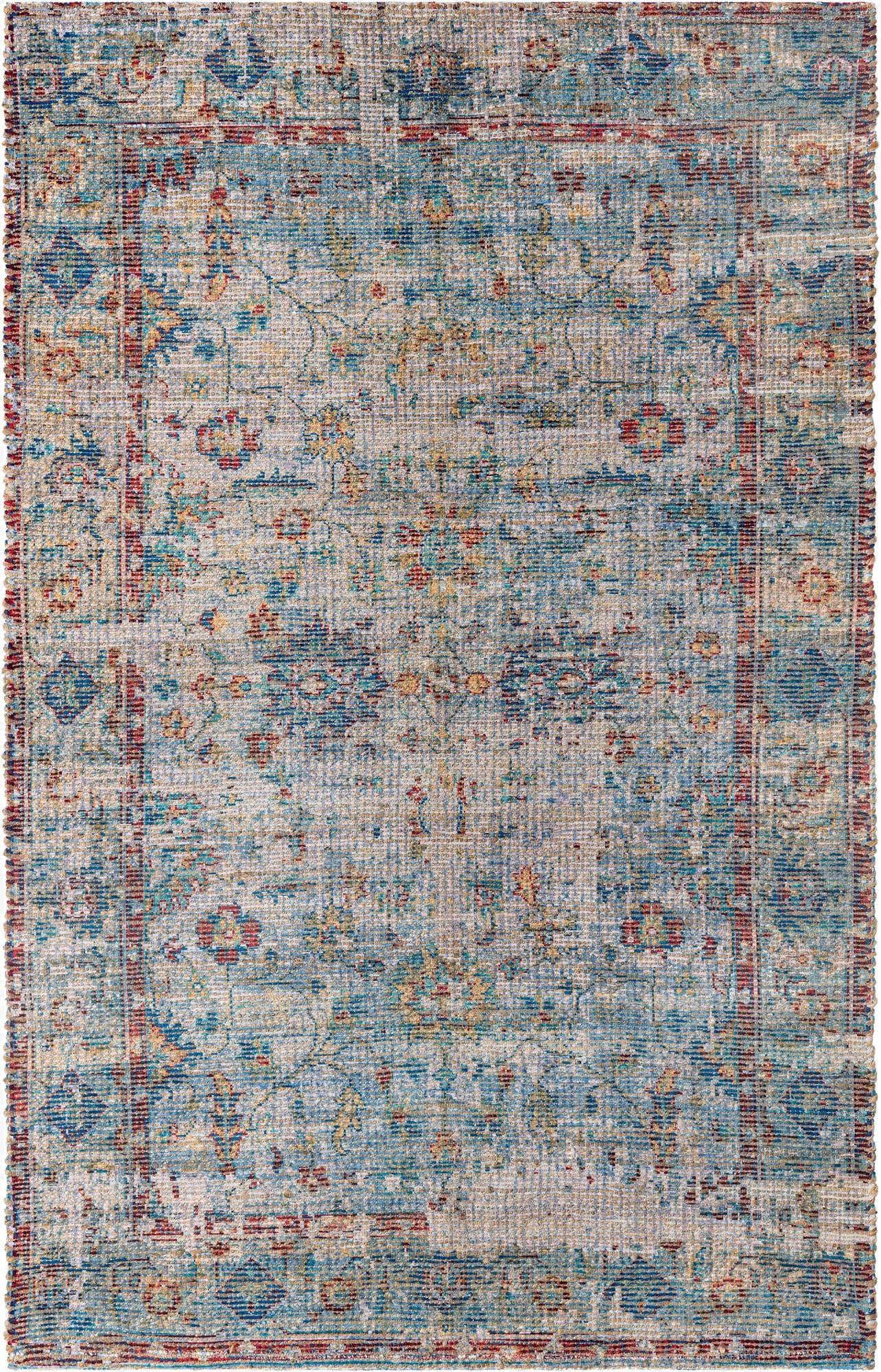 160cm x 245cm  Hand Woven Chenille Jute Alfombra