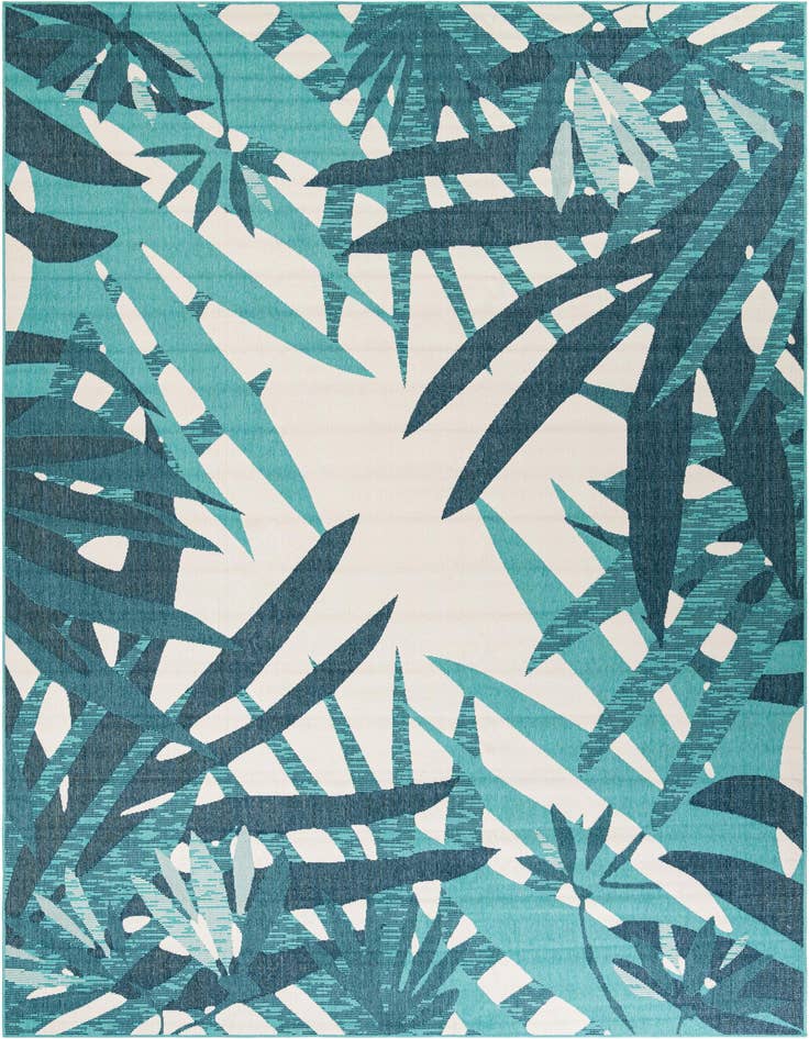 Detail image of 10' x 14' 2 Easy-Clean Botanical Indoor / Outdoor Rug