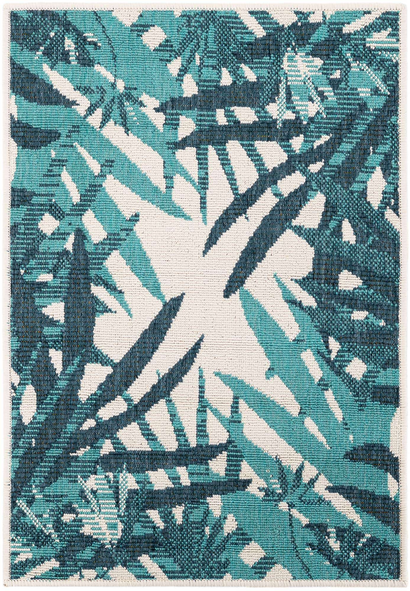 2' x 3' Easy-Clean Botanical Indoor / Outdoor Rug