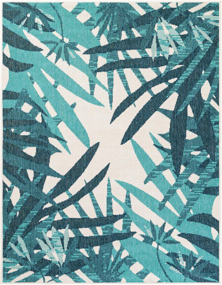Detail image of 4' x 6' Easy-Clean Botanical Indoor / Outdoor Rug