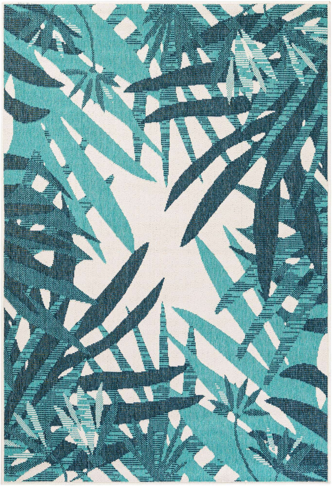 4' x 6' Easy-Clean Botanical Indoor / Outdoor Rug