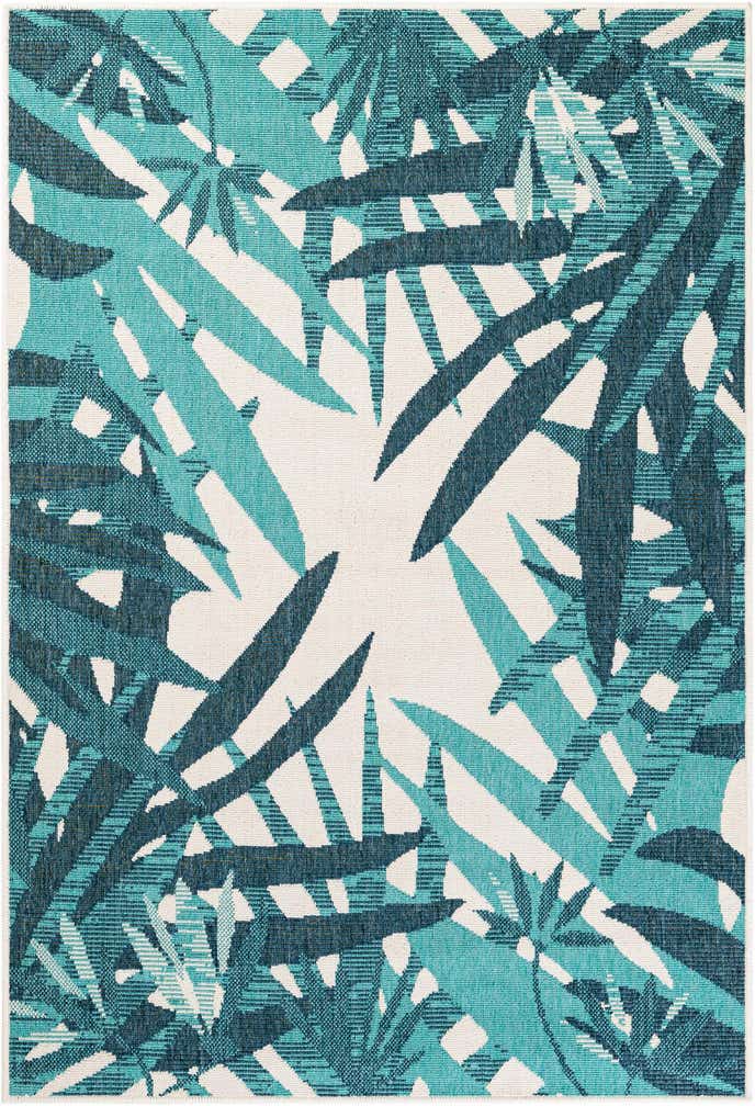 4' x 6' Easy-Clean Botanical Indoor / Outdoor Rug
