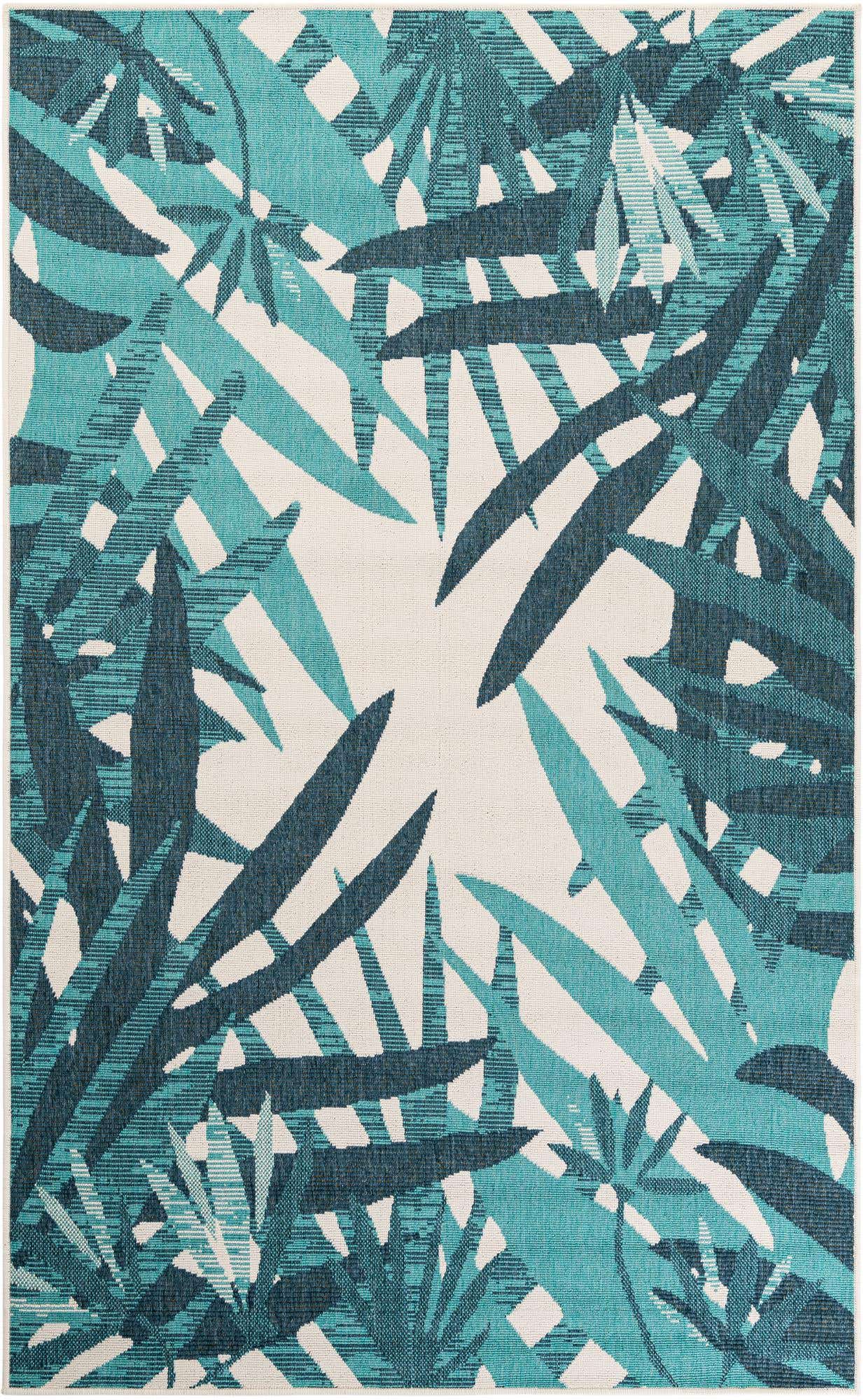 5' x 8' Easy-Clean Botanical Indoor / Outdoor Rug