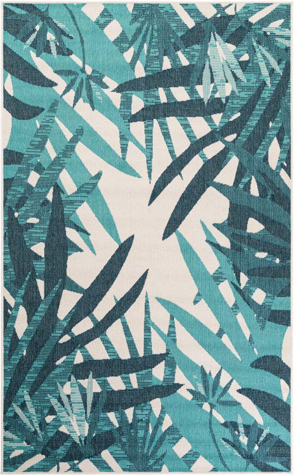 Detail image of 5' x 8' Easy-Clean Botanical Indoor / Outdoor Rug