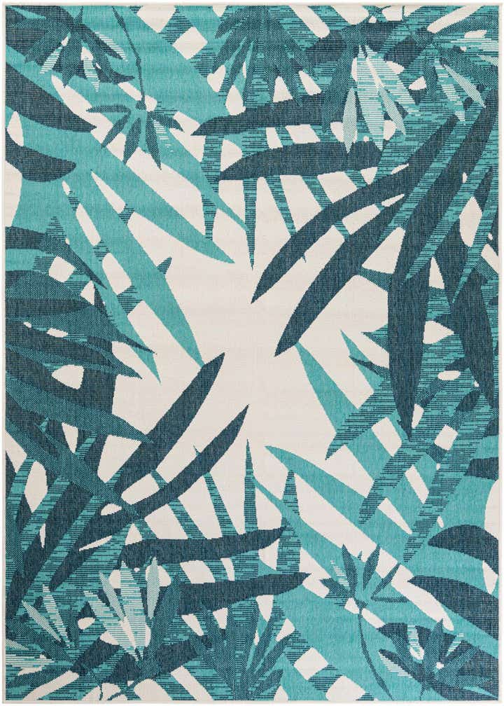 6' x 9' Easy-Clean Botanical Indoor / Outdoor Rug