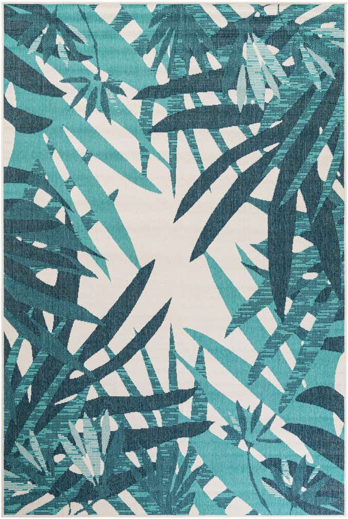 6' x 9' Easy-Clean Botanical Indoor / Outdoor Rug