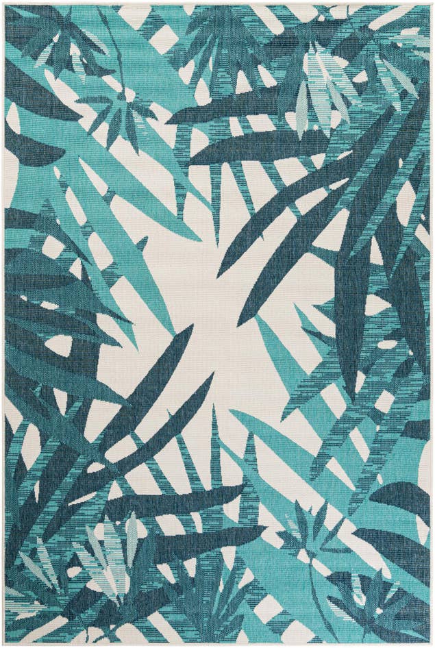Detail image of 6' x 9' Easy-Clean Botanical Indoor / Outdoor Rug