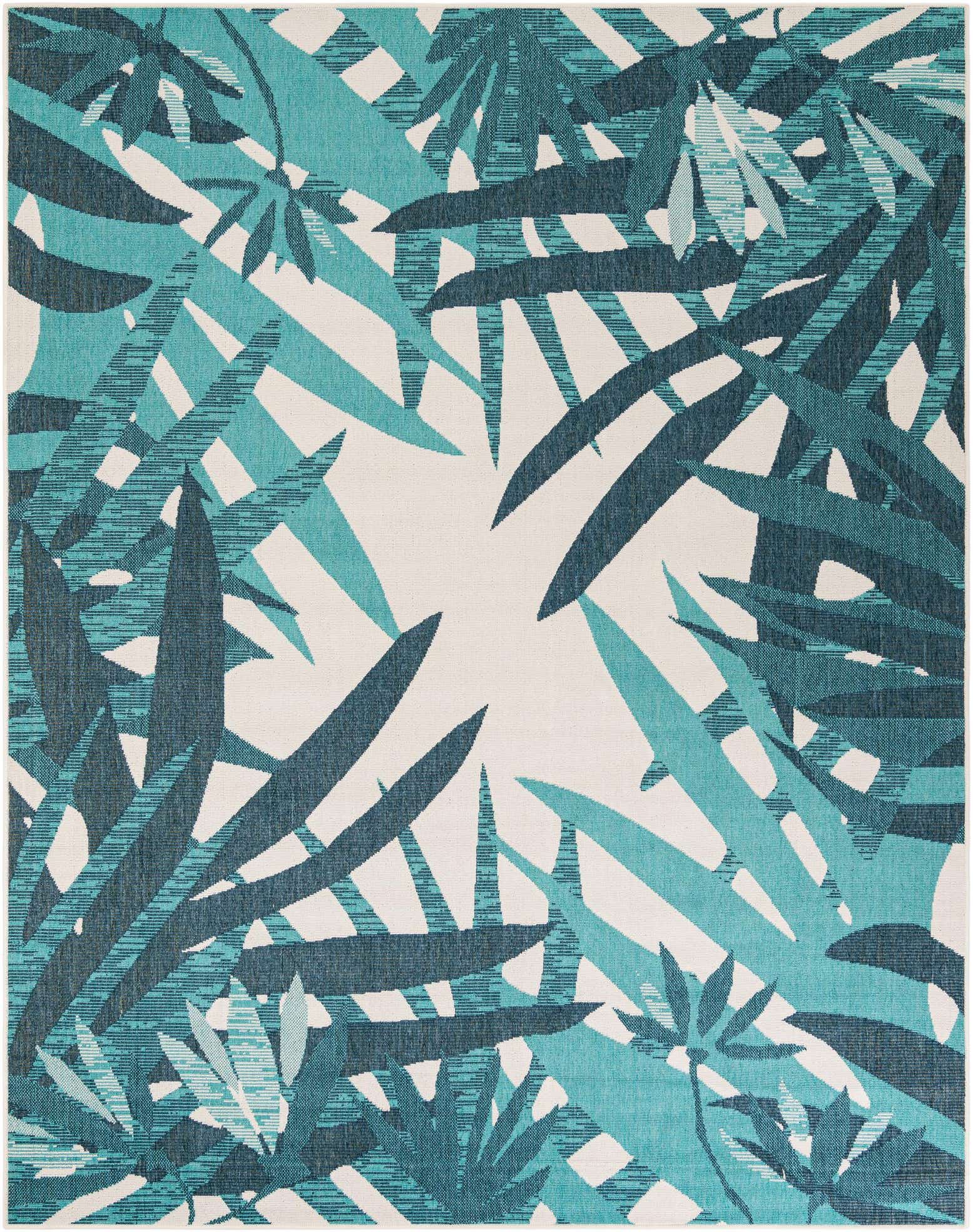 7' 10 x 10' Easy-Clean Botanical Indoor / Outdoor Rug