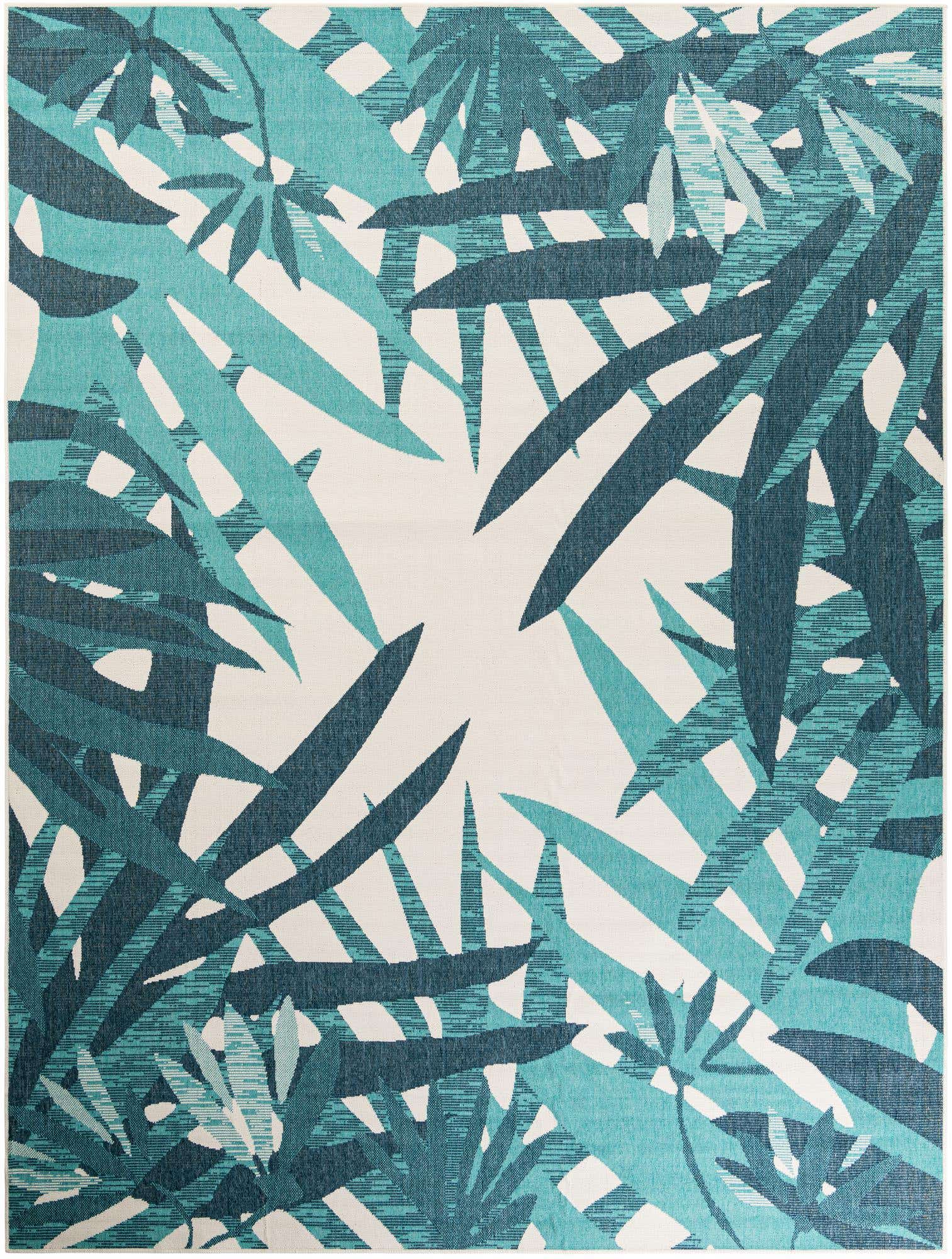 9' x 12' Easy-Clean Botanical Indoor / Outdoor Rug