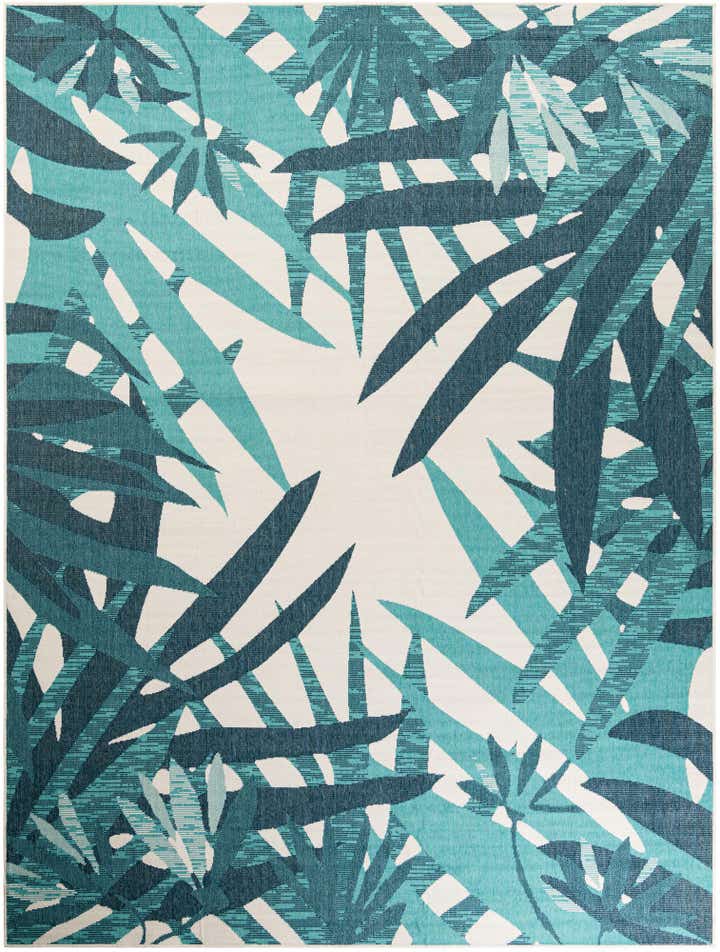 9' x 12' Easy-Clean Botanical Indoor / Outdoor Rug