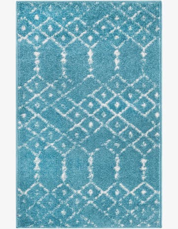 Teal blue Paxon Trellis Rug