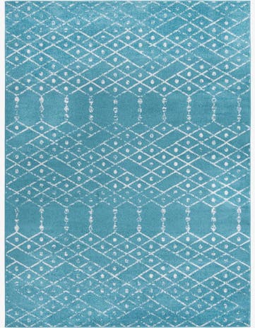 Teal blue Paxon Trellis Rug