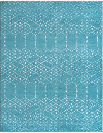 Teal blue Paxon Trellis Rug