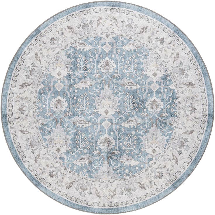 Detail image of 5' 1 x 5' 1 Washable Timeless Round Rug