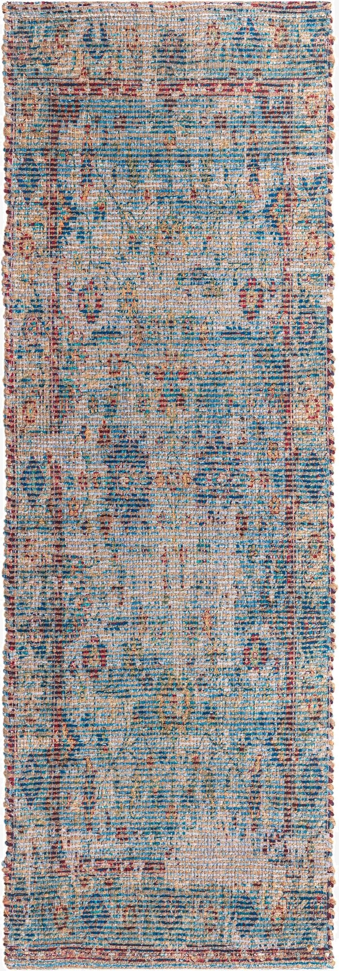 2' 2 x 6' 1  Hand Woven Chenille Jute Runner Rug