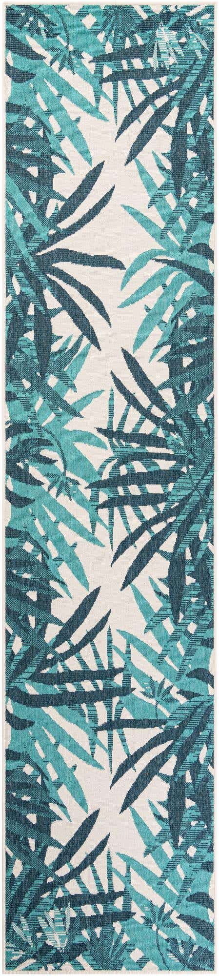 2' 7 x 12' Easy-Clean Botanical Indoor / Outdoor Runner Rug