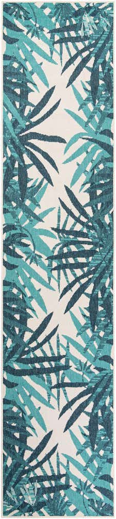 2' 7 x 12' Easy-Clean Botanical Indoor / Outdoor Runner Rug