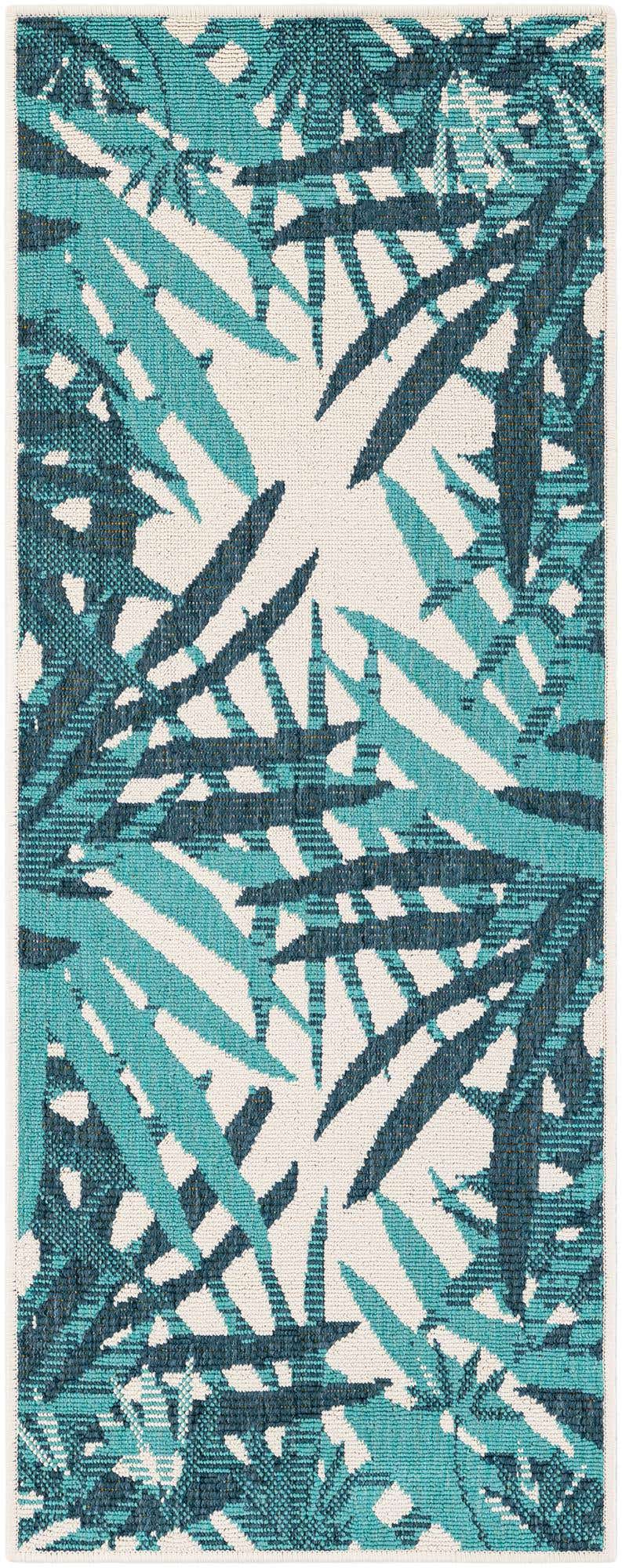 2' x 5' Easy-Clean Botanical Indoor / Outdoor Runner Rug