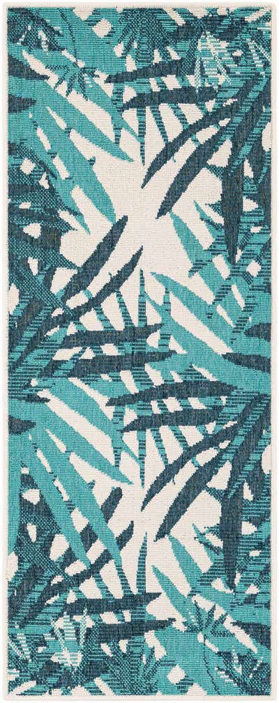 2' x 5' Easy-Clean Botanical Indoor / Outdoor Runner Rug