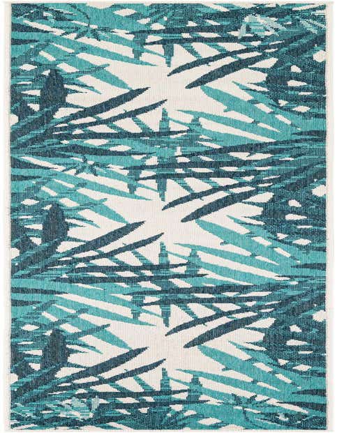2' x 8' Easy-Clean Botanical Indoor / Outdoor Runner Rug