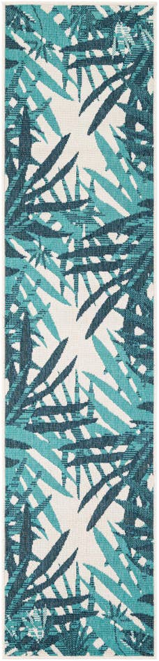 Detail image of 2' x 8' Easy-Clean Botanical Indoor / Outdoor Runner Rug