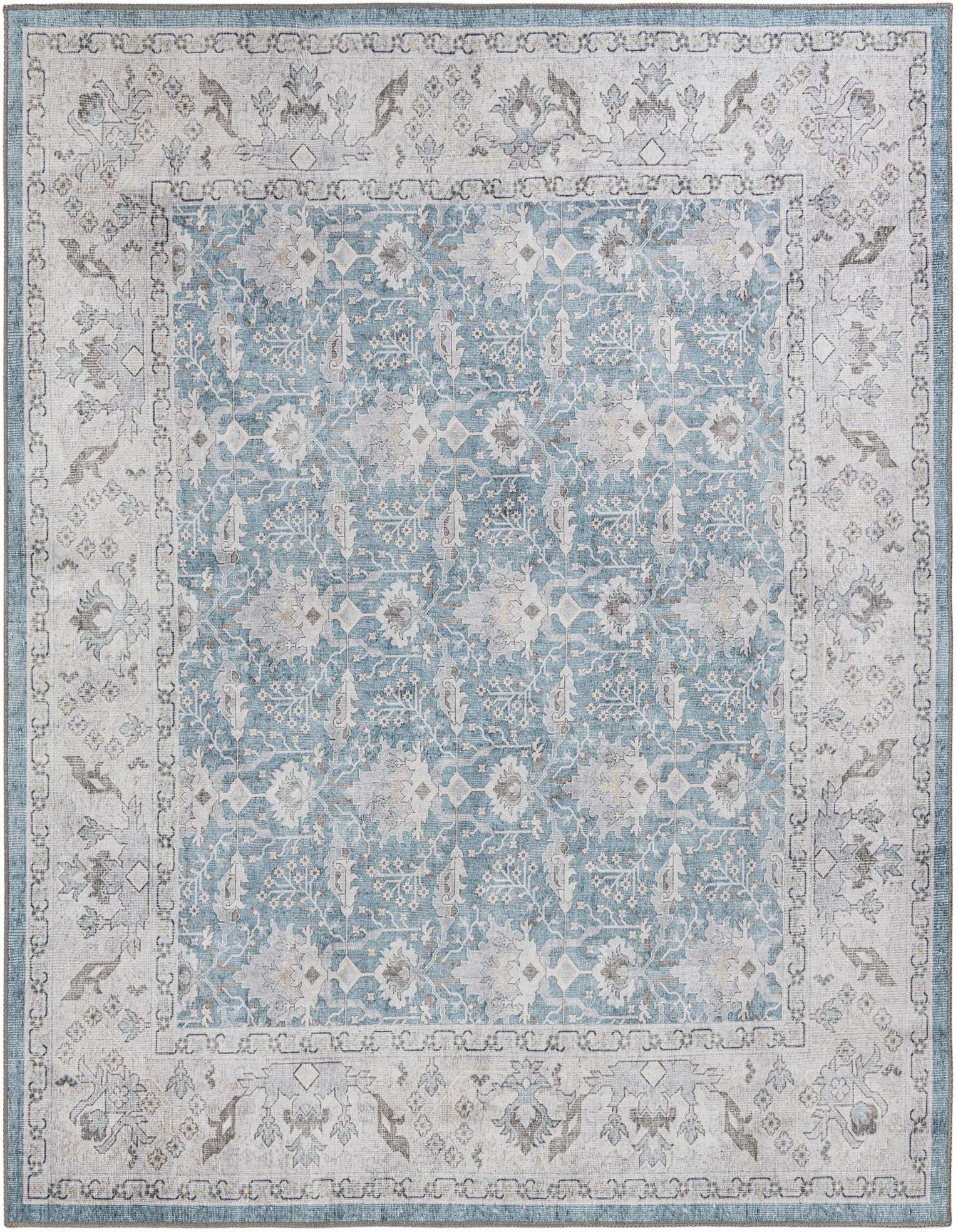 7' 10 x 7' 10 Washable Timeless Square Rug