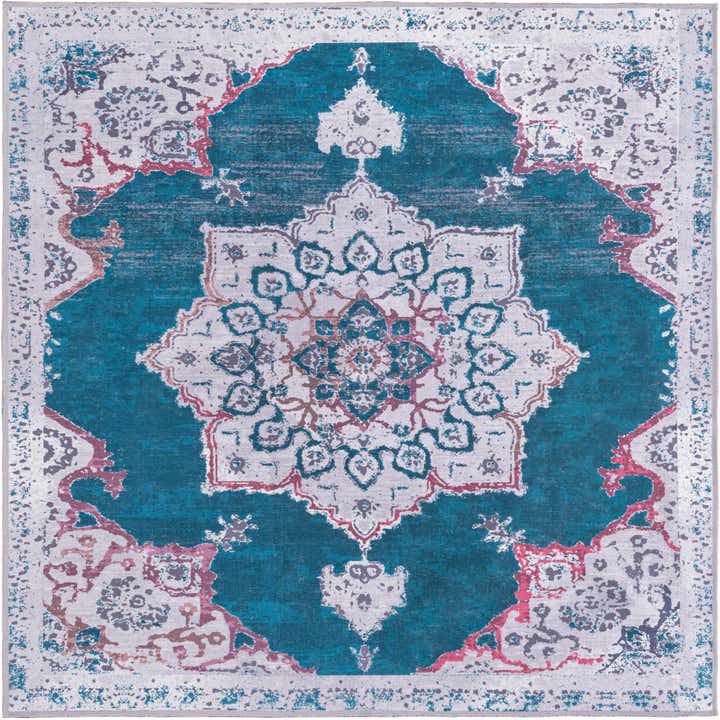 7' 3 x 7' 3 Washable Renaissance Square Rug
