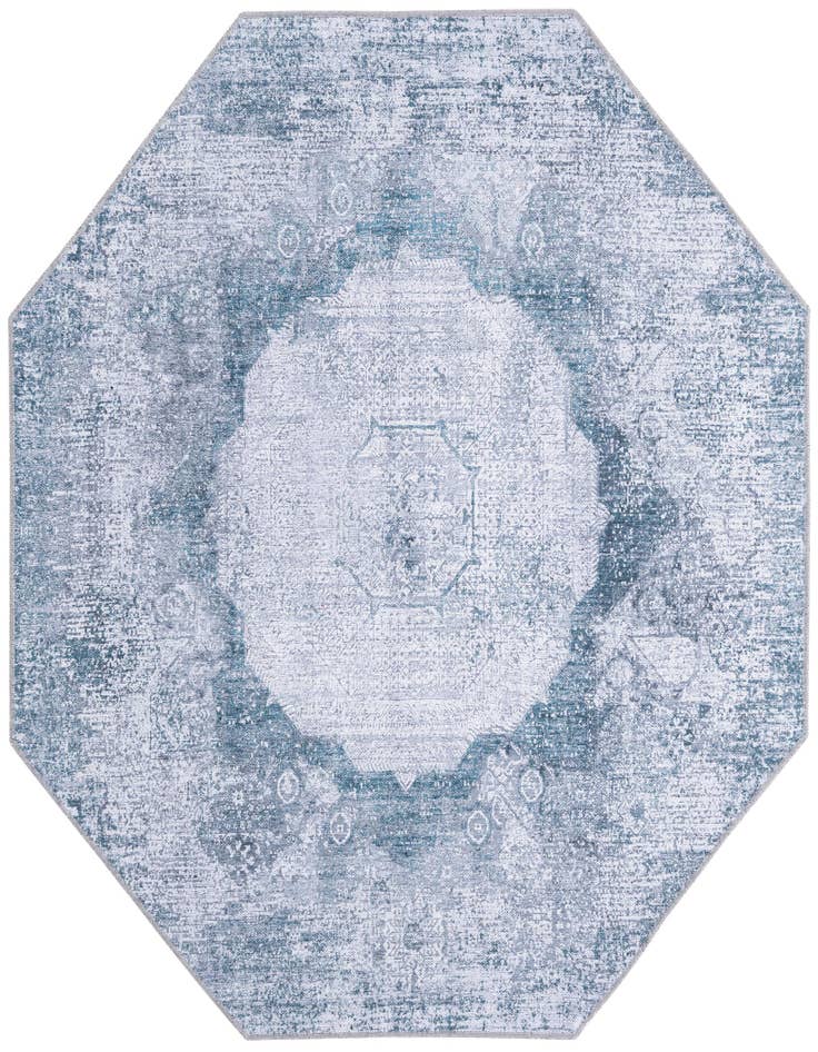 Detail image of 5' x 5' Washable Yara Octagon Rug