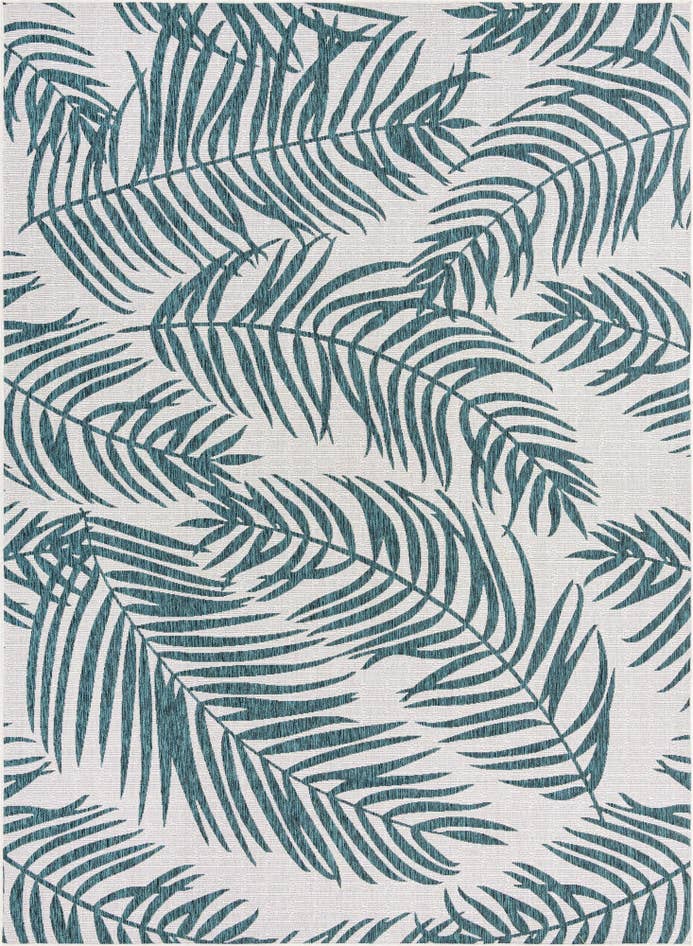 Detail image of 9' x 12' Easy-Clean Botanical Indoor / Outdoor Rug