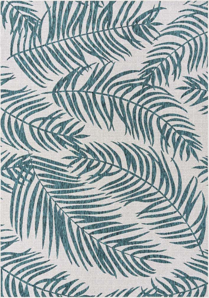 7' 10 x 11' Easy-Clean Botanical Indoor / Outdoor Rug