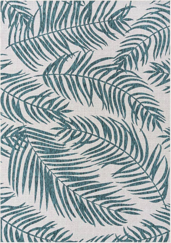 Detail image of 7' 10 x 11' Easy-Clean Botanical Indoor / Outdoor Rug