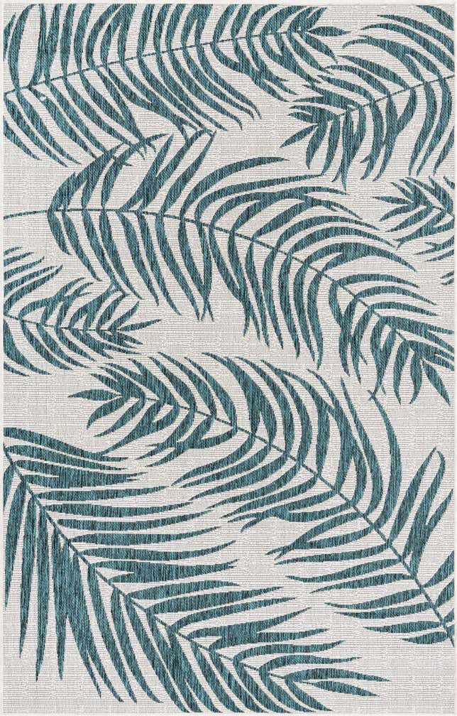 5' 3 x 8' Easy-Clean Botanical Indoor / Outdoor Rug
