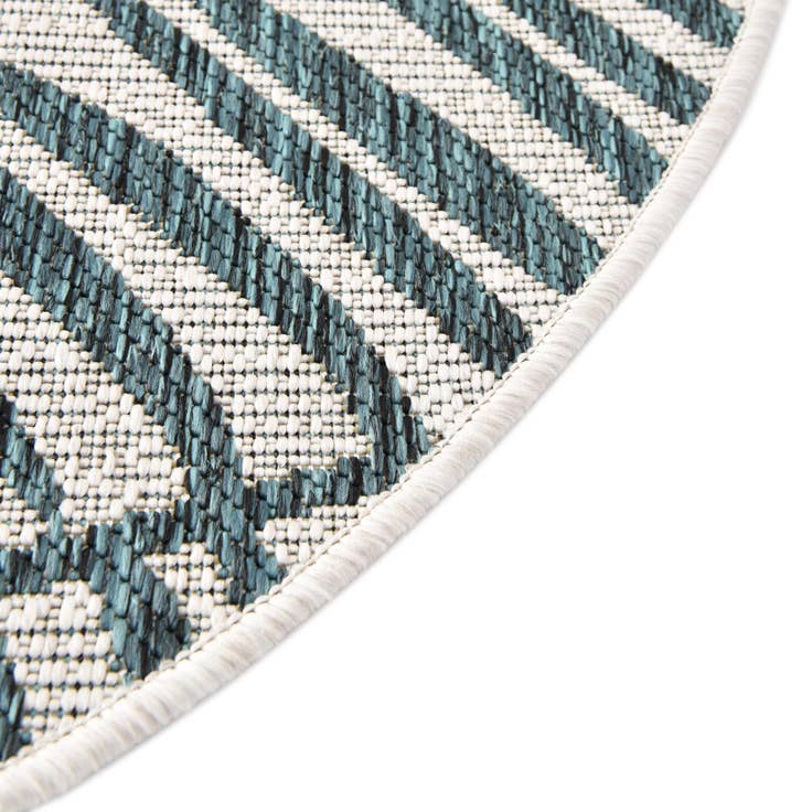 Detail image of 4' x 4' Easy-Clean Botanical Indoor / Outdoor Round Rug