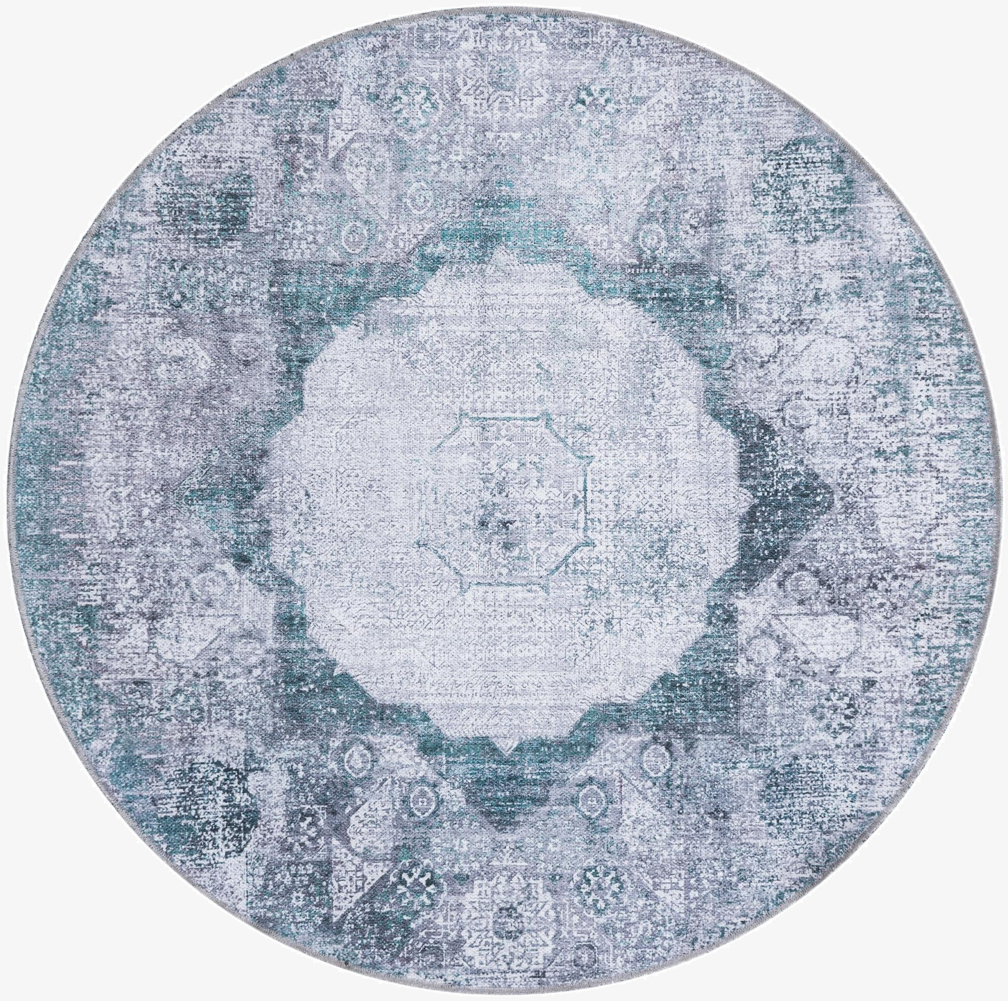 4' x 4'  Washable Yara Round Rug