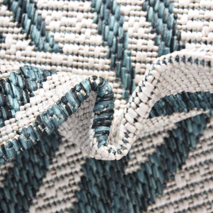 Detail image of 2' x 6' Easy-Clean Botanical Indoor / Outdoor Runner Rug
