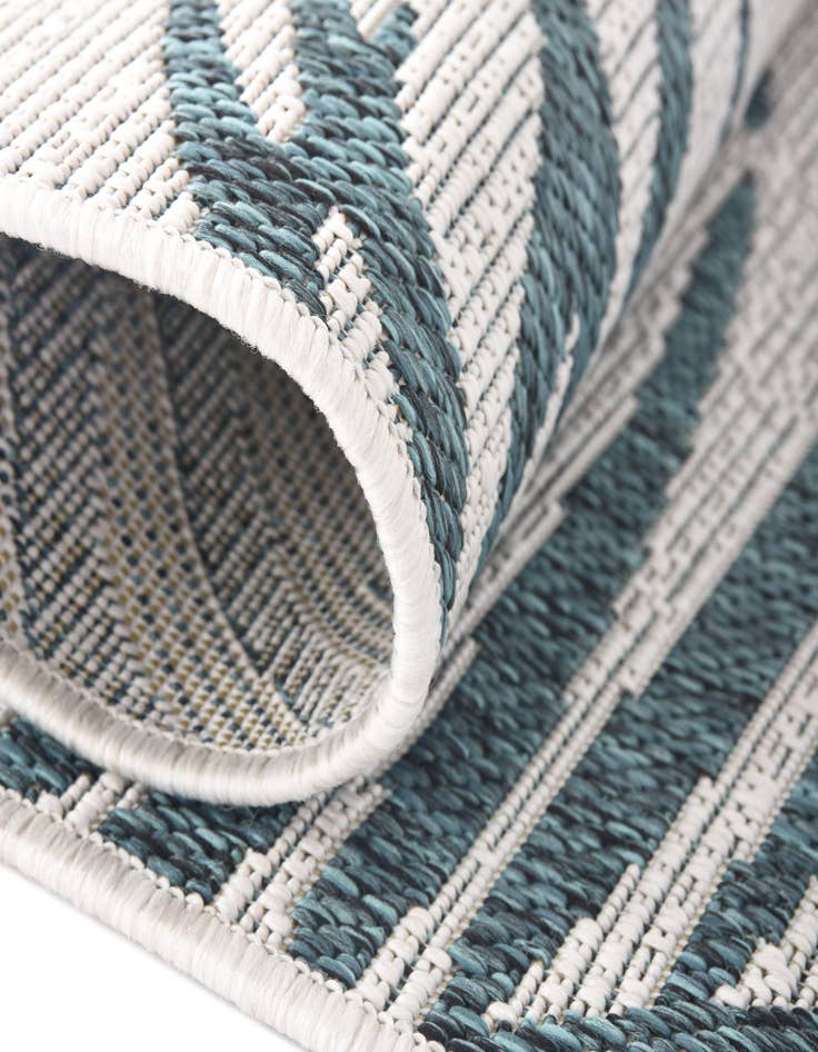 Detail image of 2' x 6' Easy-Clean Botanical Indoor / Outdoor Runner Rug