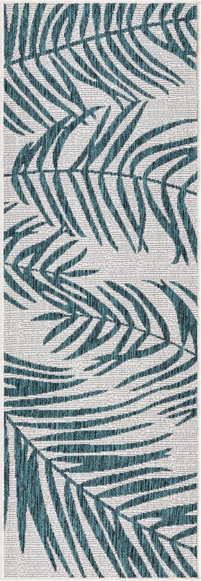 2' x 6' Easy-Clean Botanical Indoor / Outdoor Runner Rug