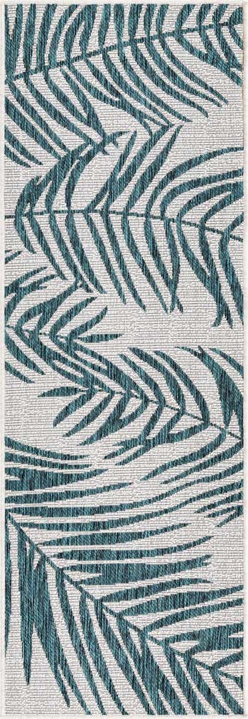 2' x 6' Easy-Clean Botanical Indoor / Outdoor Runner Rug